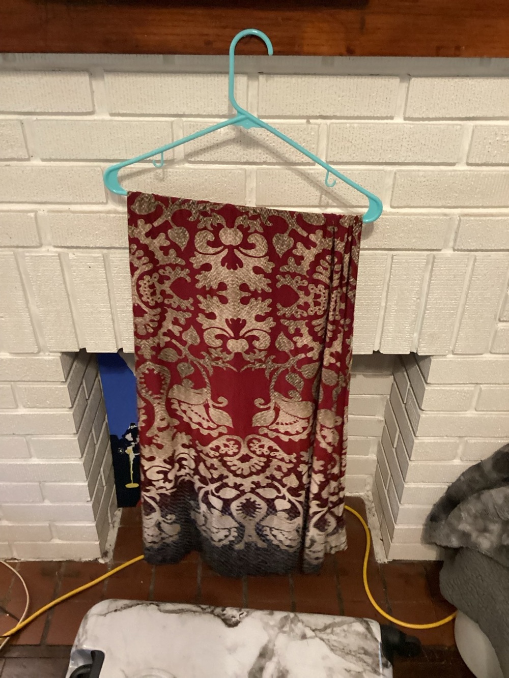 Red and Gold Damask skirt